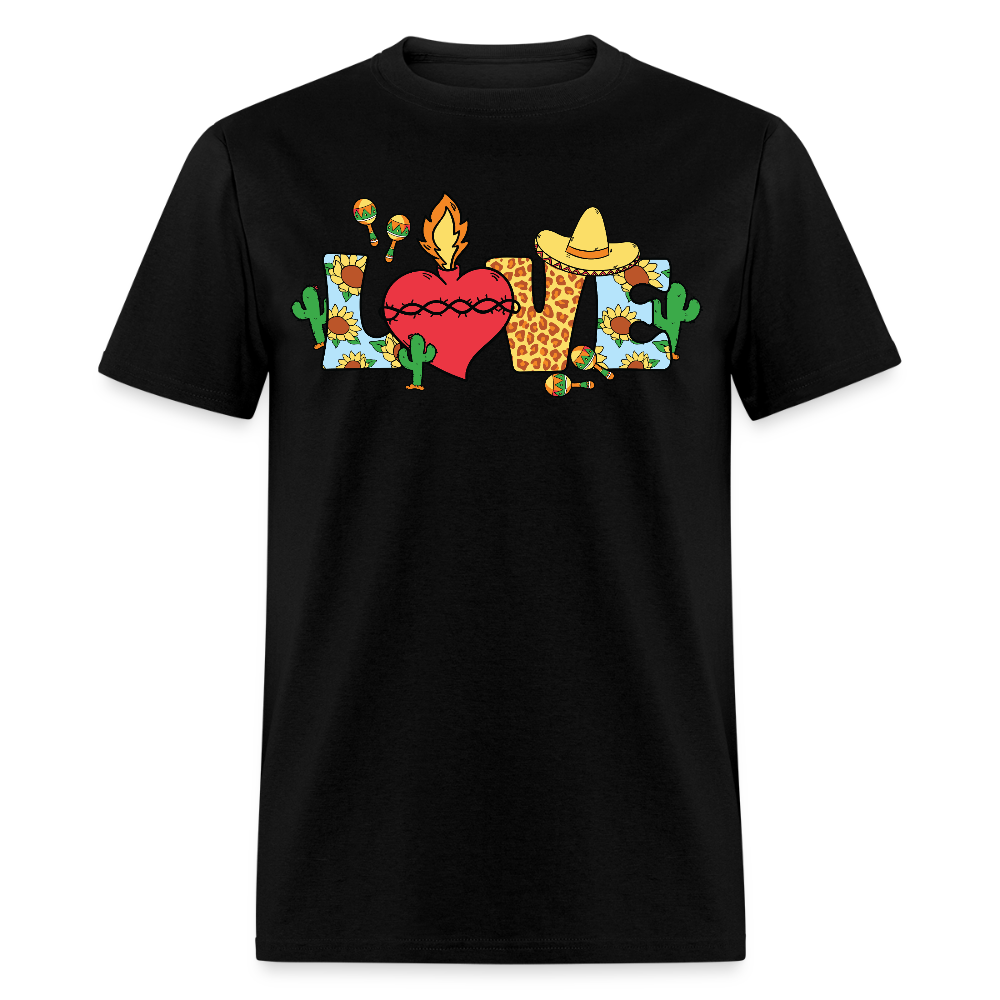 Cinco de Mayo Aesthetic Tee Mexican Fiesta Love T-shirt - black