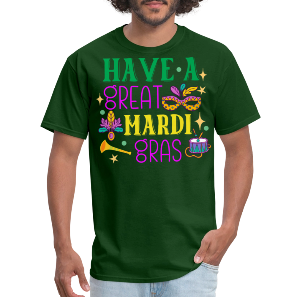 Louisiana Carnival Celebration Tee Have a great Mardi Gras T-shirt - forest green