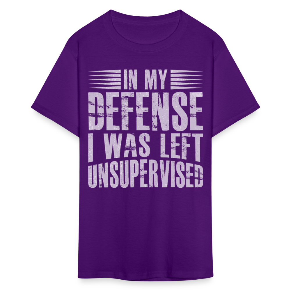 Unique In My Defense Graphic Tees Unisex Classic T-Shirt - purple