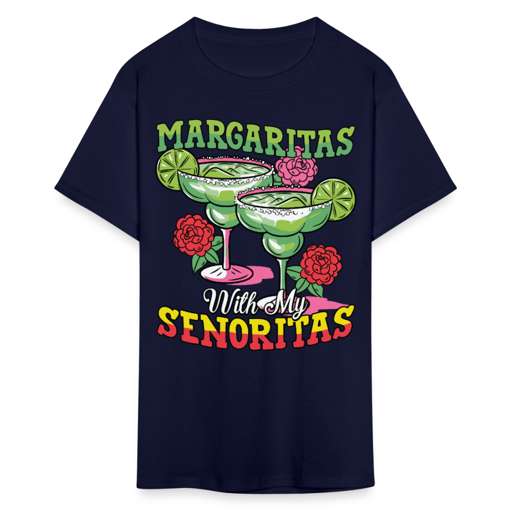 Senorita Margarita Graphic Tee Girls' Night Out Drinking T-shirt - navy