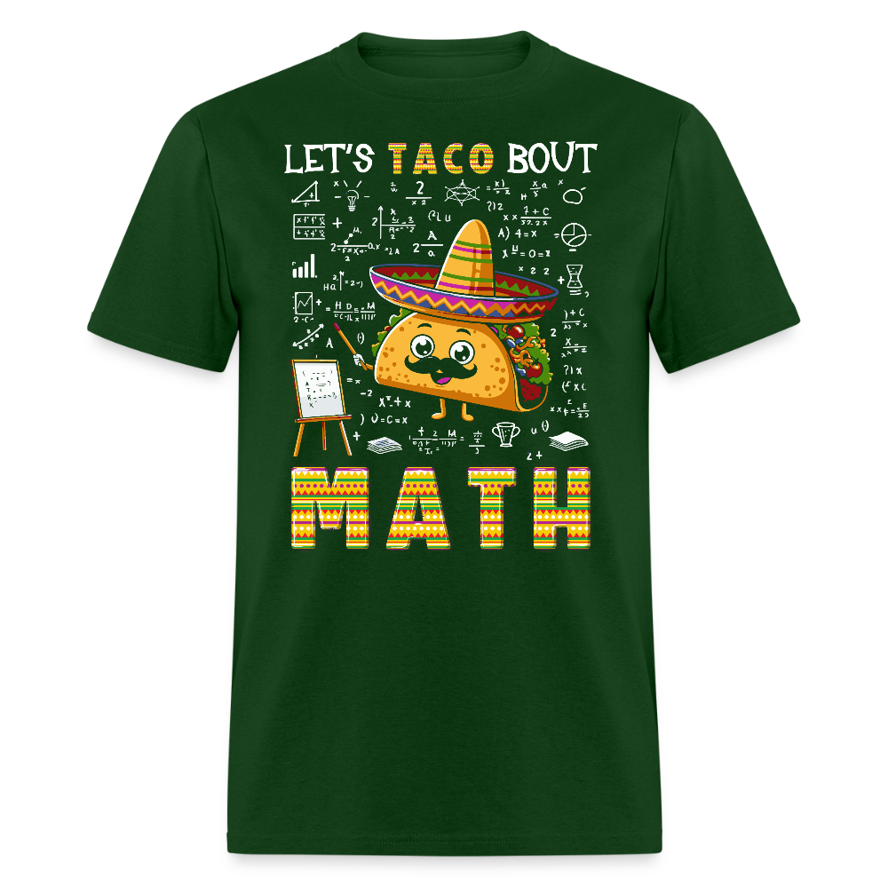 Funny Taco Math Shirt For Teachers Cute Kawaii Taco T-shirt - forest green