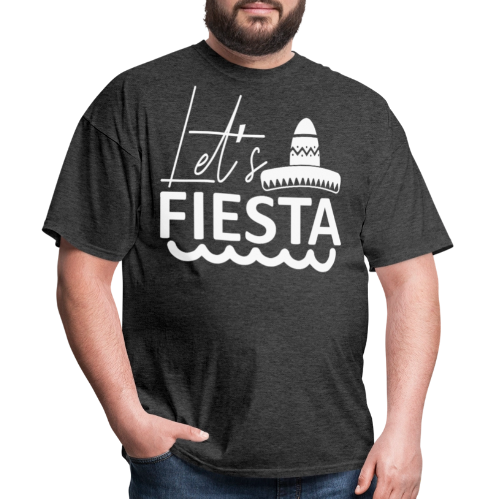 Mexican Fiesta Party Tee for Celebration Let’s Fiesta T-shirt - heather black