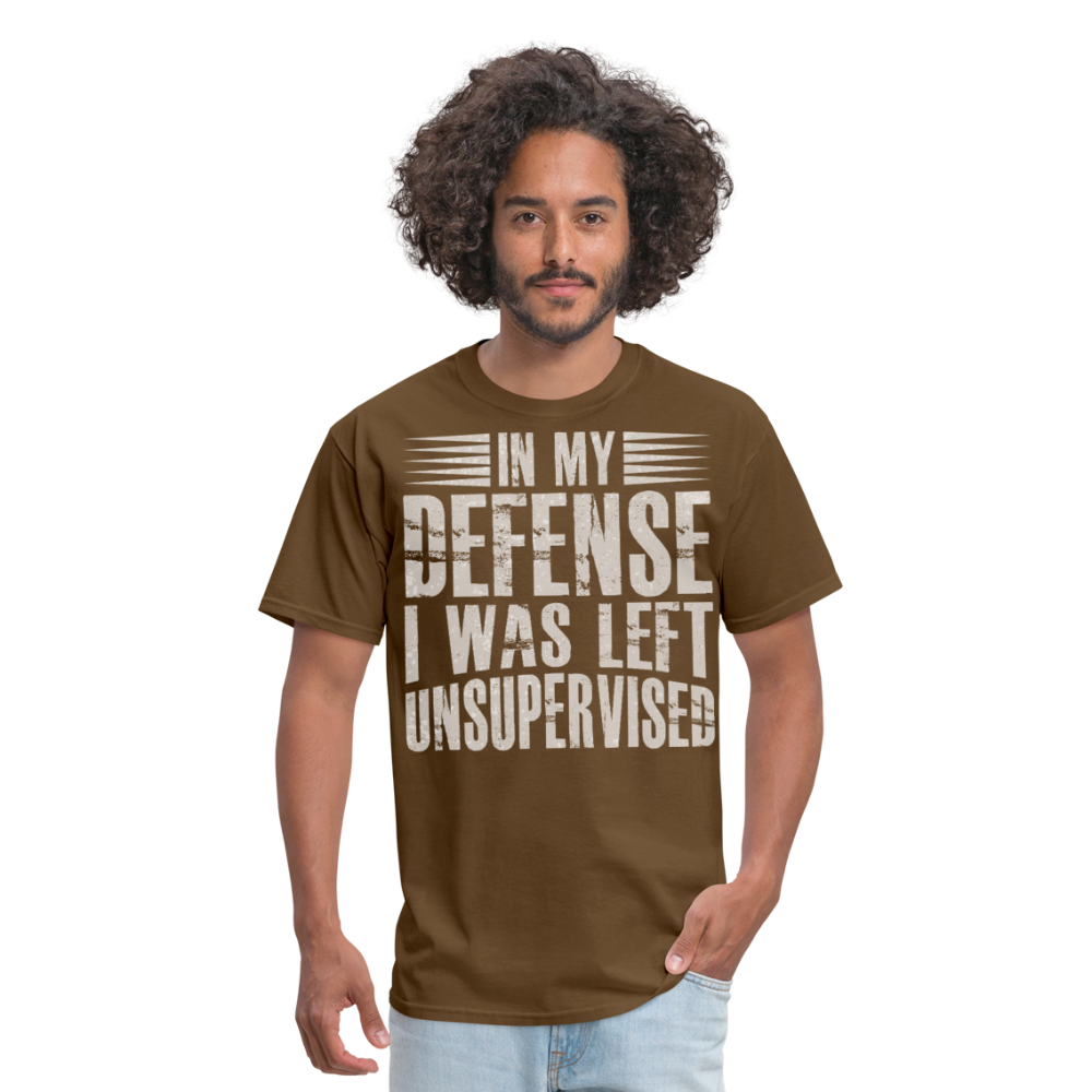 Unique In My Defense Graphic Tees Unisex Classic T-Shirt - brown