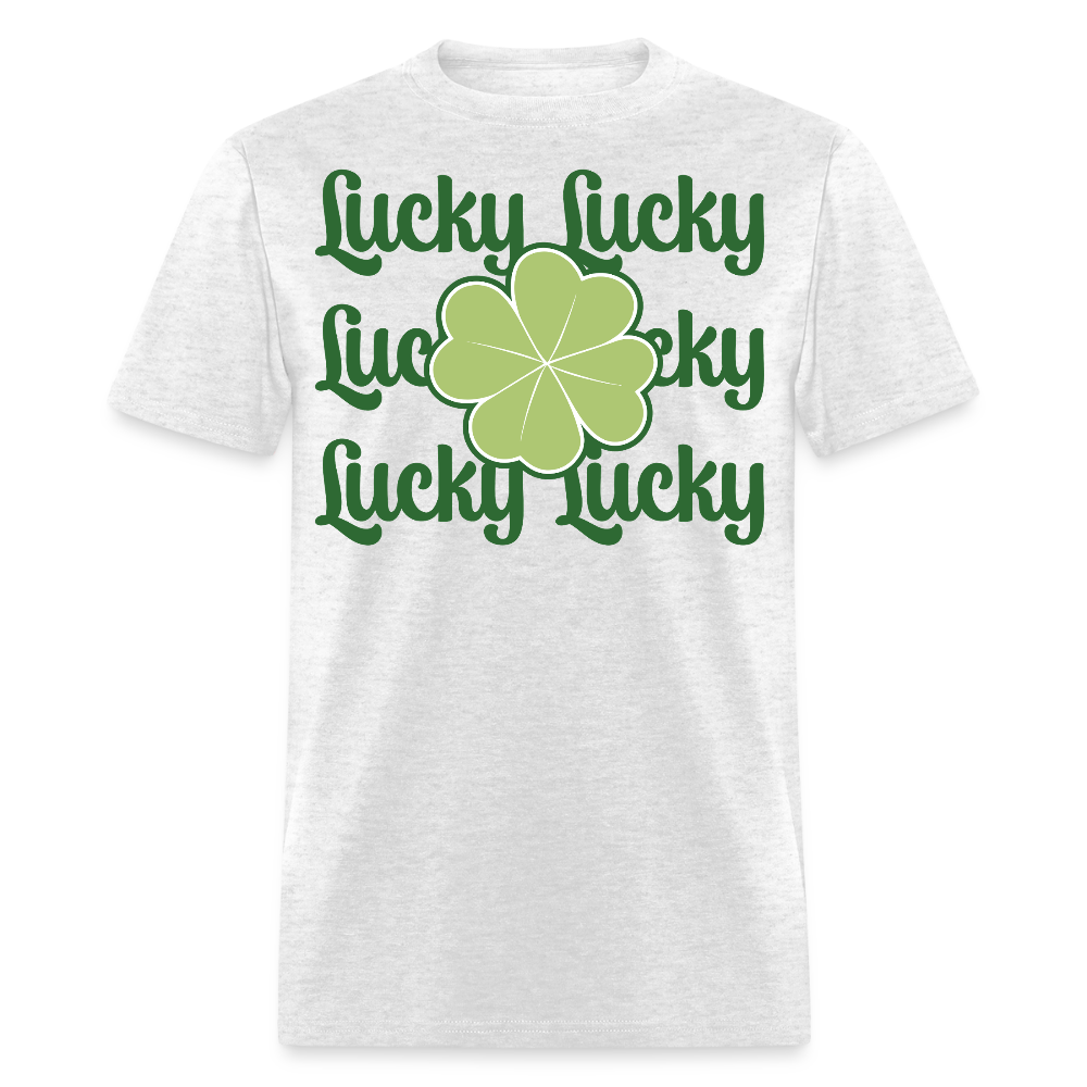 St Patrick’s Day Lucky Clover T-shirt - light heather gray