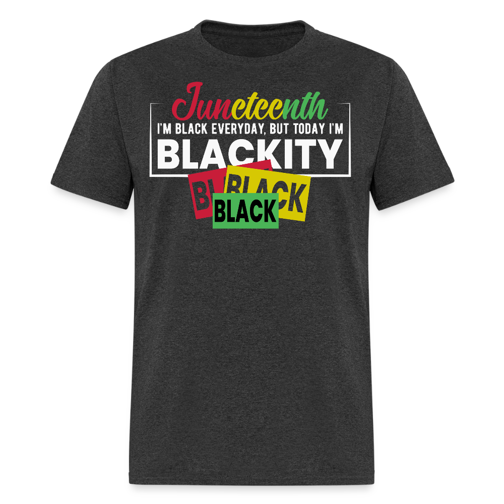 Juneteenth Black Pride Black Empowerment T-shirt - heather black