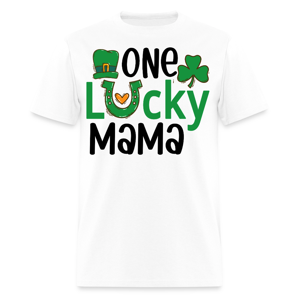 One Lucky Mama St Patrick's Day Mom T-shirt - white