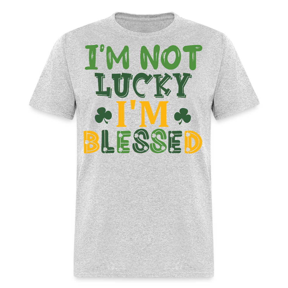 I’m Not Lucky I’m Blessed Tee St Patrick’s Day Faith T-shirt - heather gray