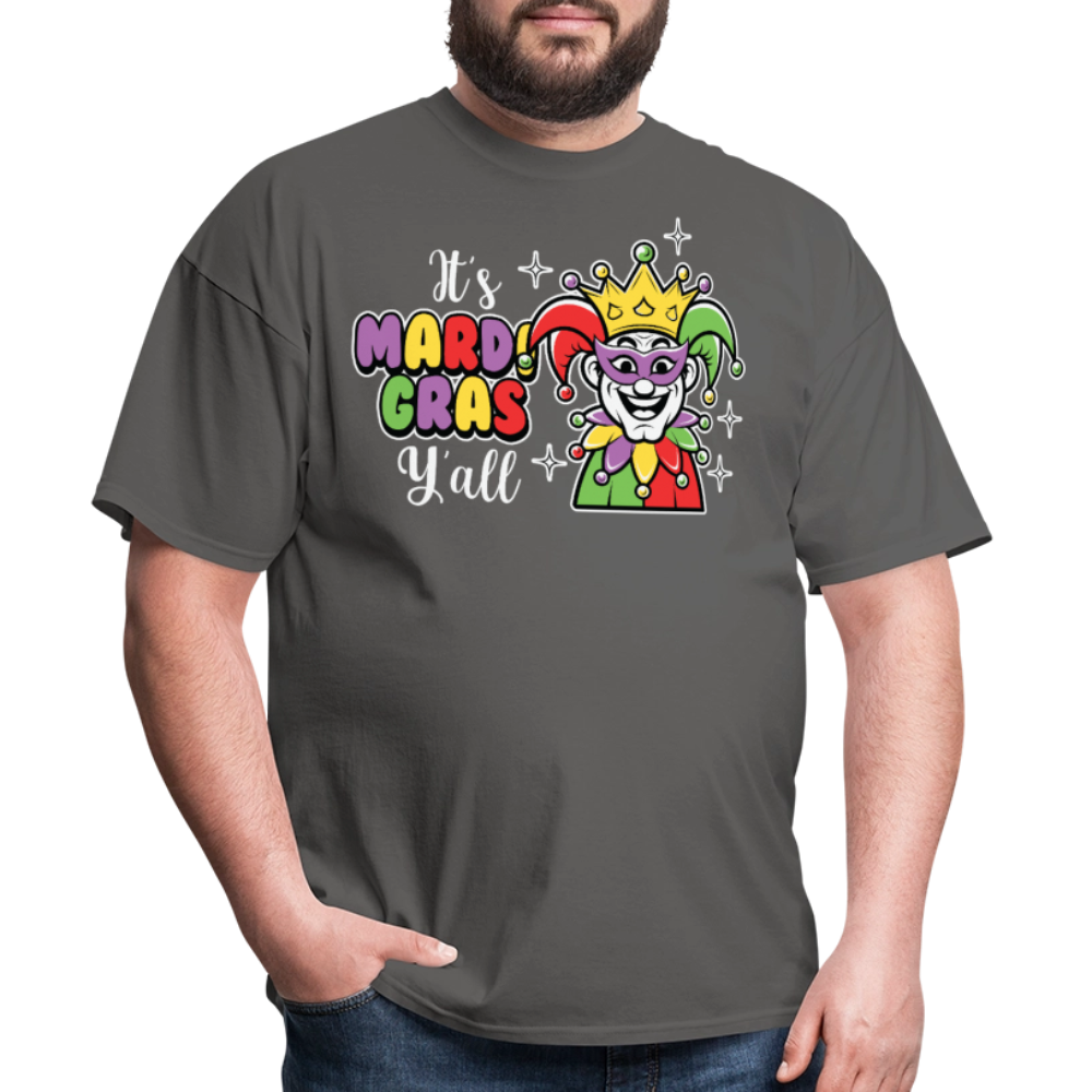 It’s Mardi Gras Y’all Shirt For Party Lovers Mardi Gras Jester T-shirt - charcoal