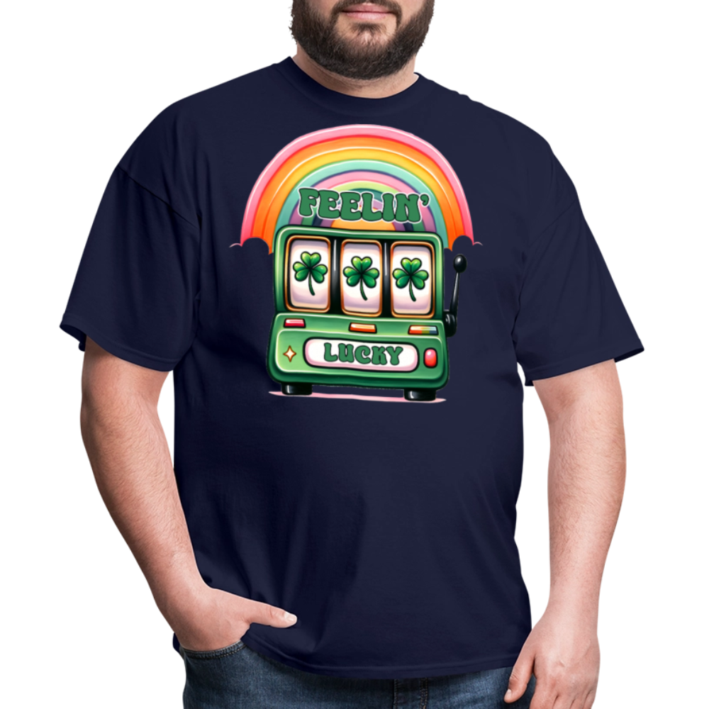 Lucky Slot Machine St Patrick’s Day T-shirt - navy