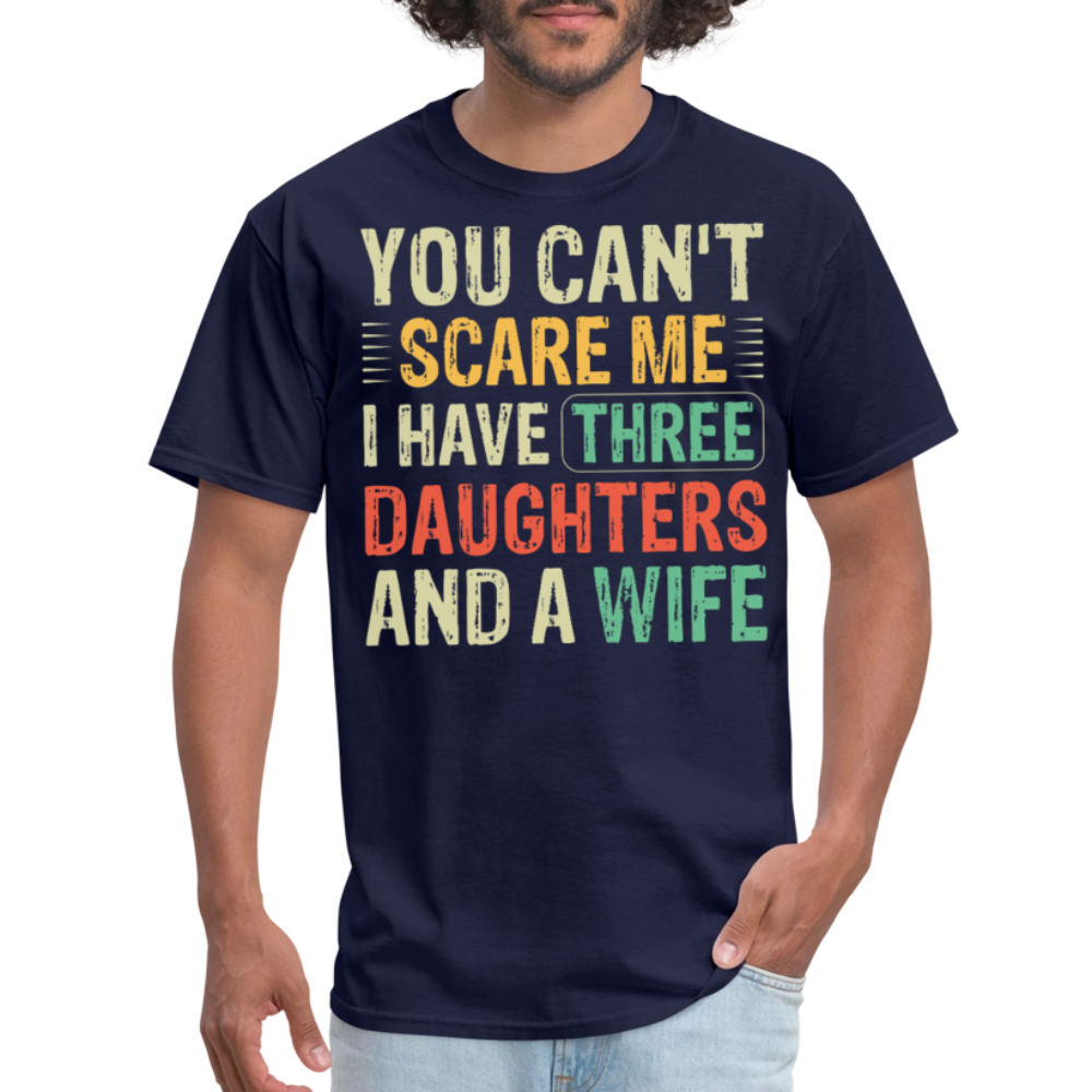 Best Gift For A Father Of Three Daughters And A Wife Unisex T-shirt - navy
