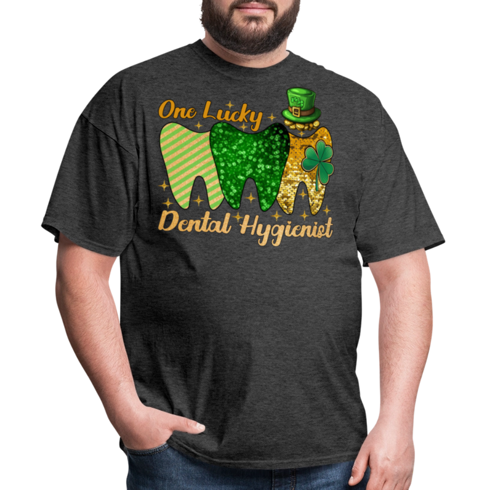 Lucky Dental Hygienist St Patrick’s Day T-shirt - heather black