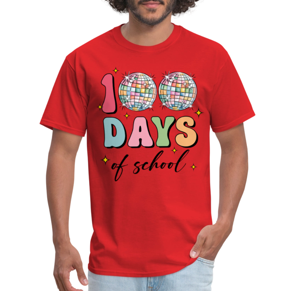 Colorful Teacher Appreciation Gifts Best 100Days Of School T-shirt - red