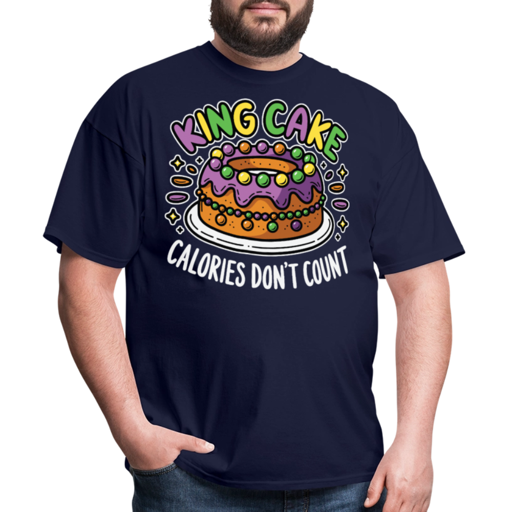 Carnival Season Tee Mardi Gras King Cake T-shirt - navy