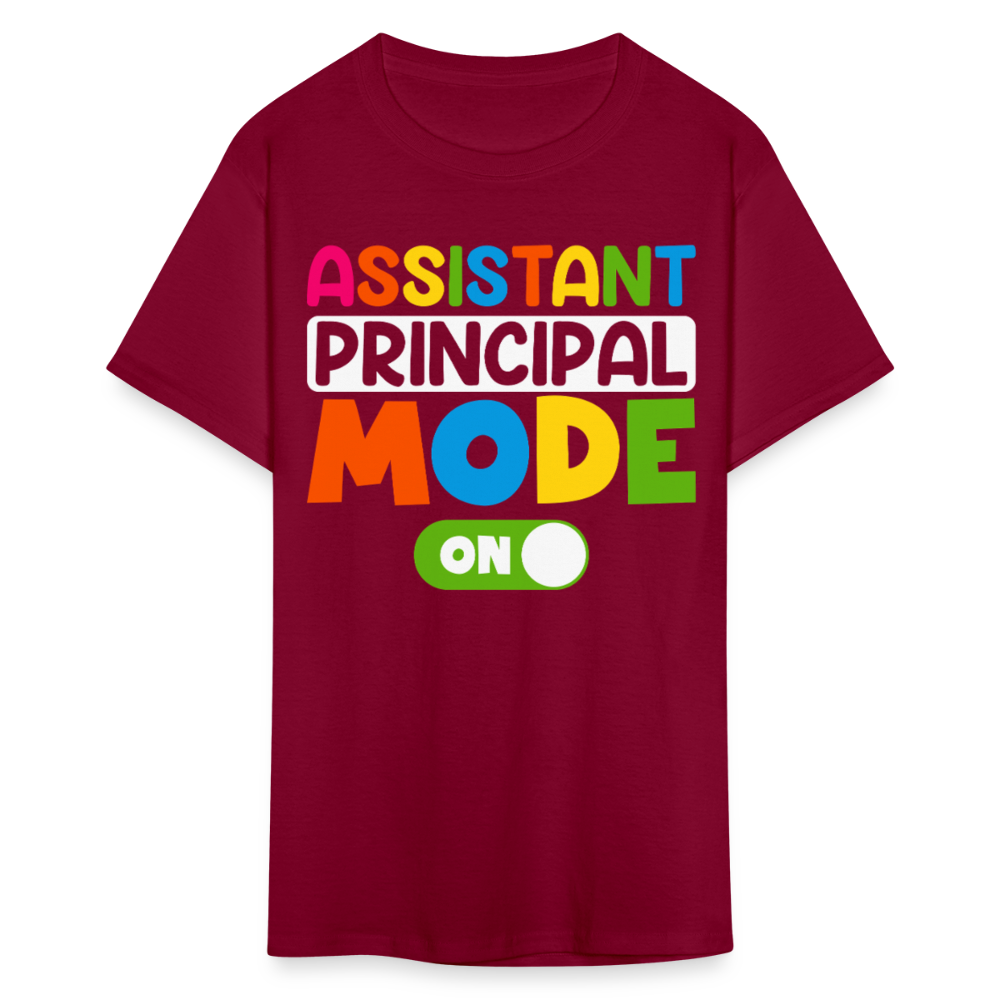 Funny Assistant Principal Shirts For Teachers Principal Mode ON T-shirt - burgundy