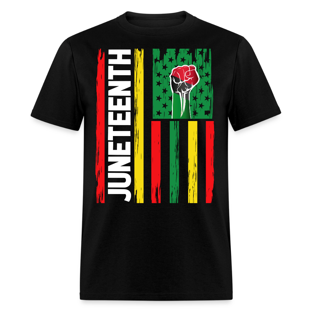 Black Power Raised Fist Juneteenth T-shirt - black