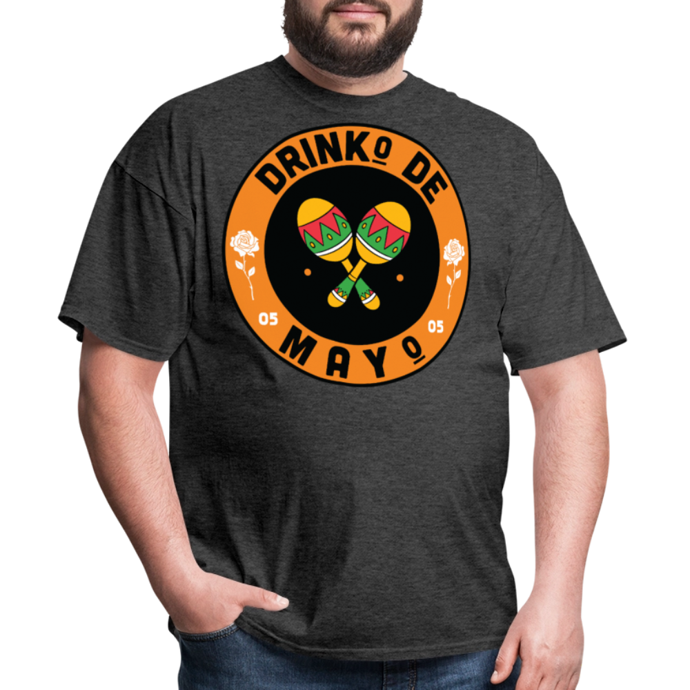 Drinko De Mayo Party Outfit Cinco De Mayo Drinking T-shirt - heather black