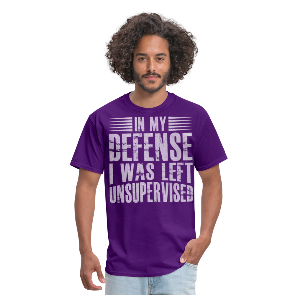 Unique In My Defense Graphic Tees Unisex Classic T-Shirt - purple