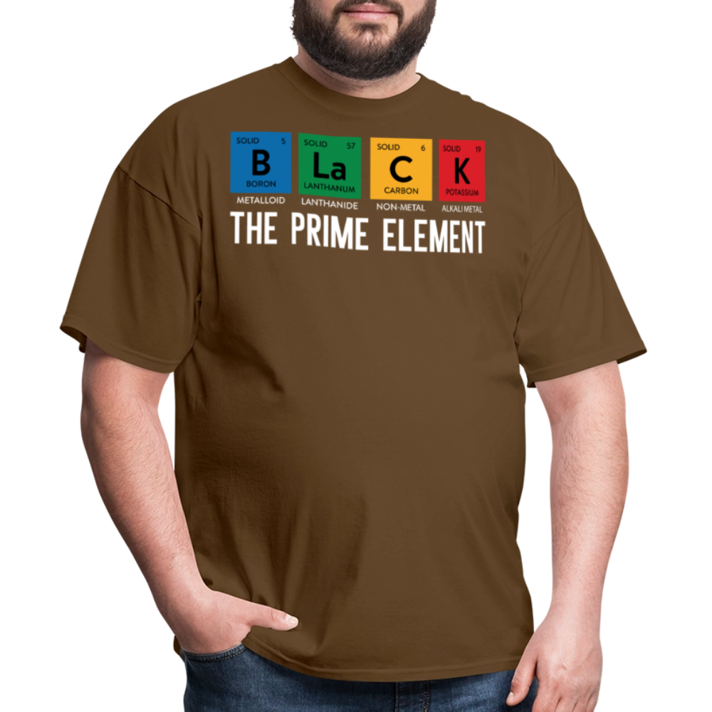 Periodic Table Gift For Black Educators Black Pride Science T-Shirt - brown