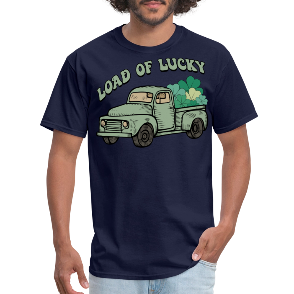 Lucky Truck Shamrock St Paddy’s Design T-shirt - navy