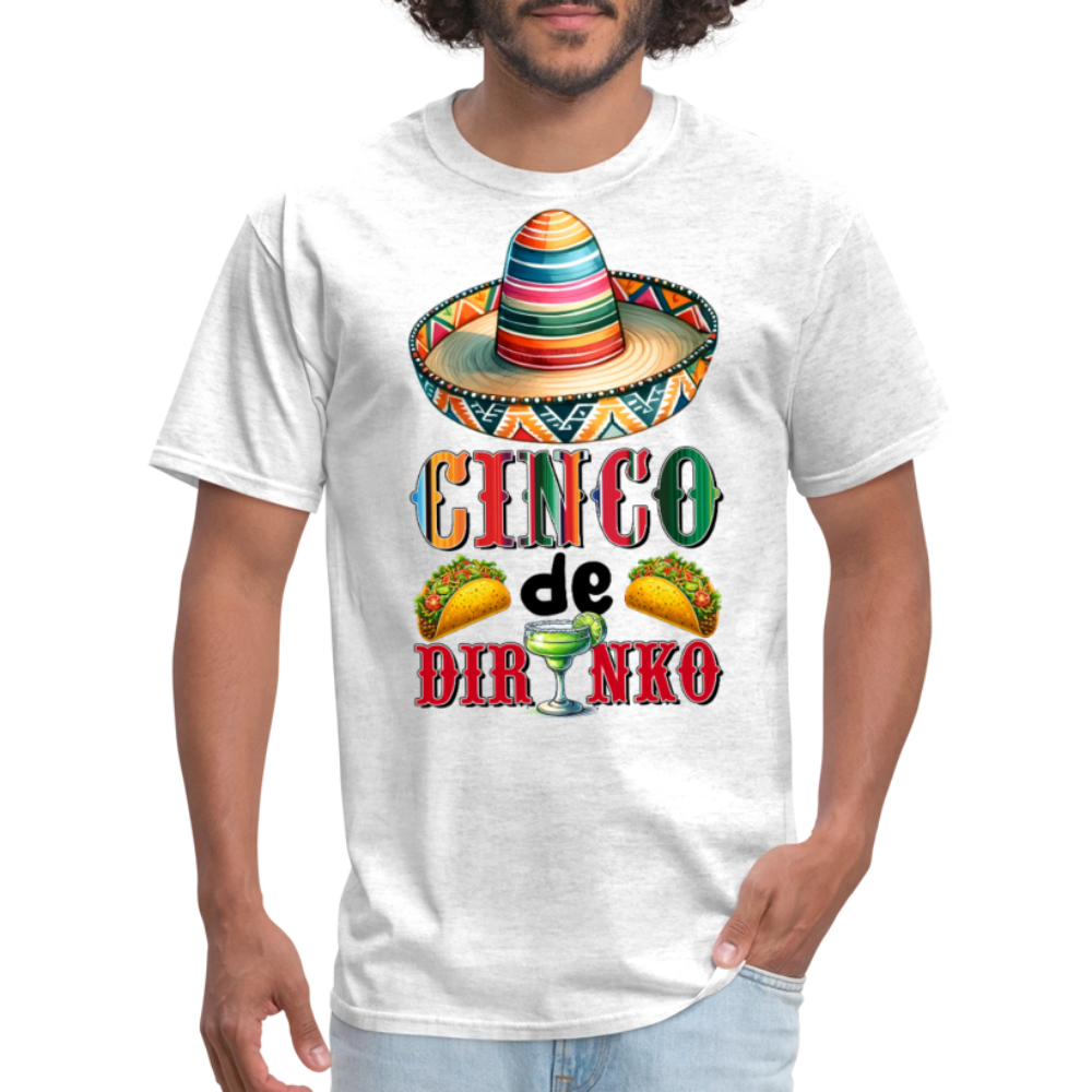 Funny Cinco de Mayo Drinking Shirt Mexican Fiesta Party T-shirt - light heather gray