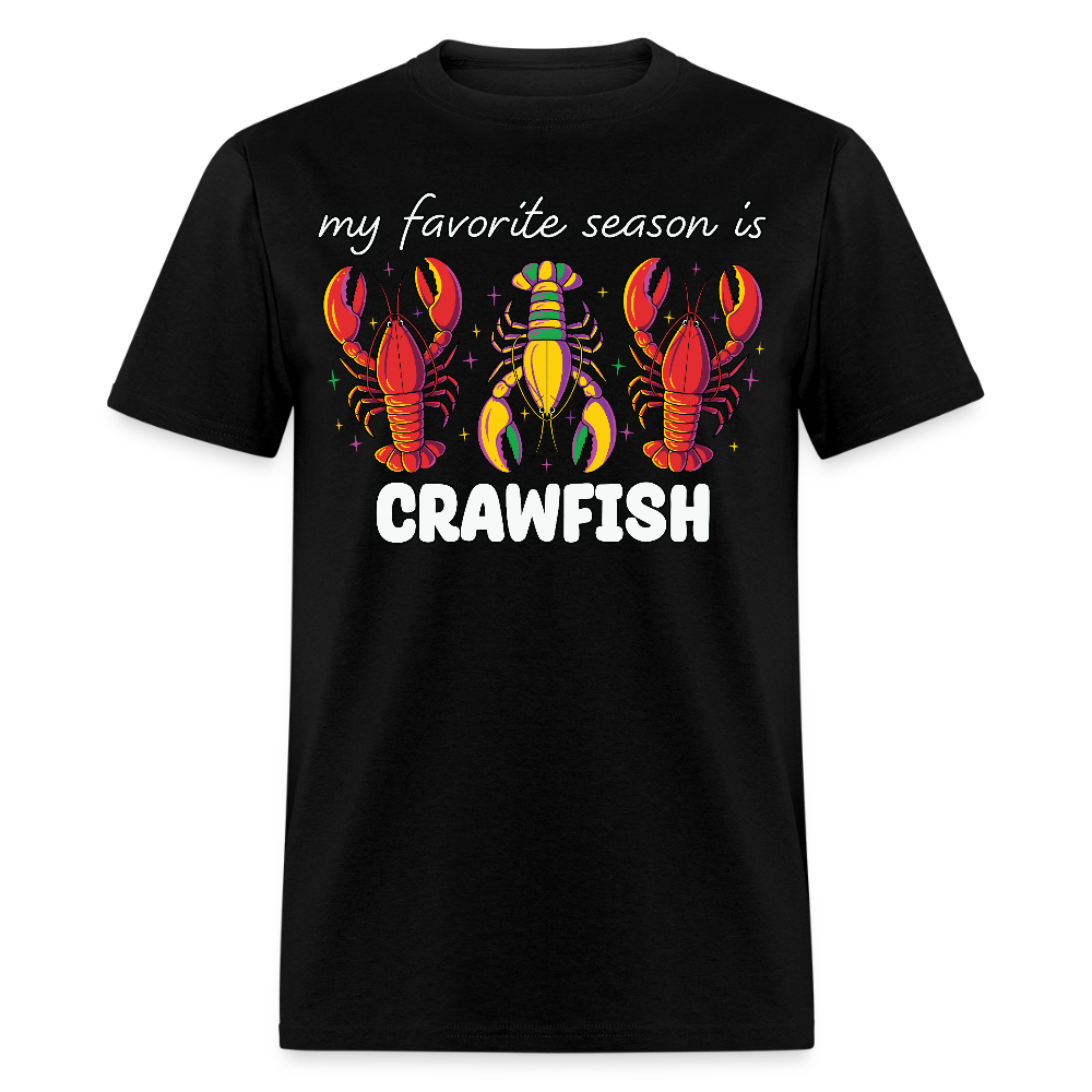 Funny Cajun Crawfish Boil Mardi Gras T-shirt - black