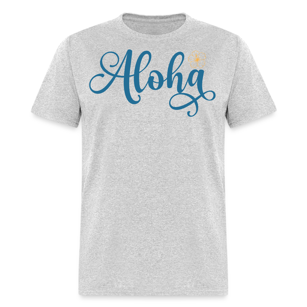 Hawaiian Aloha Tee Summer Beach T-shirt - heather gray