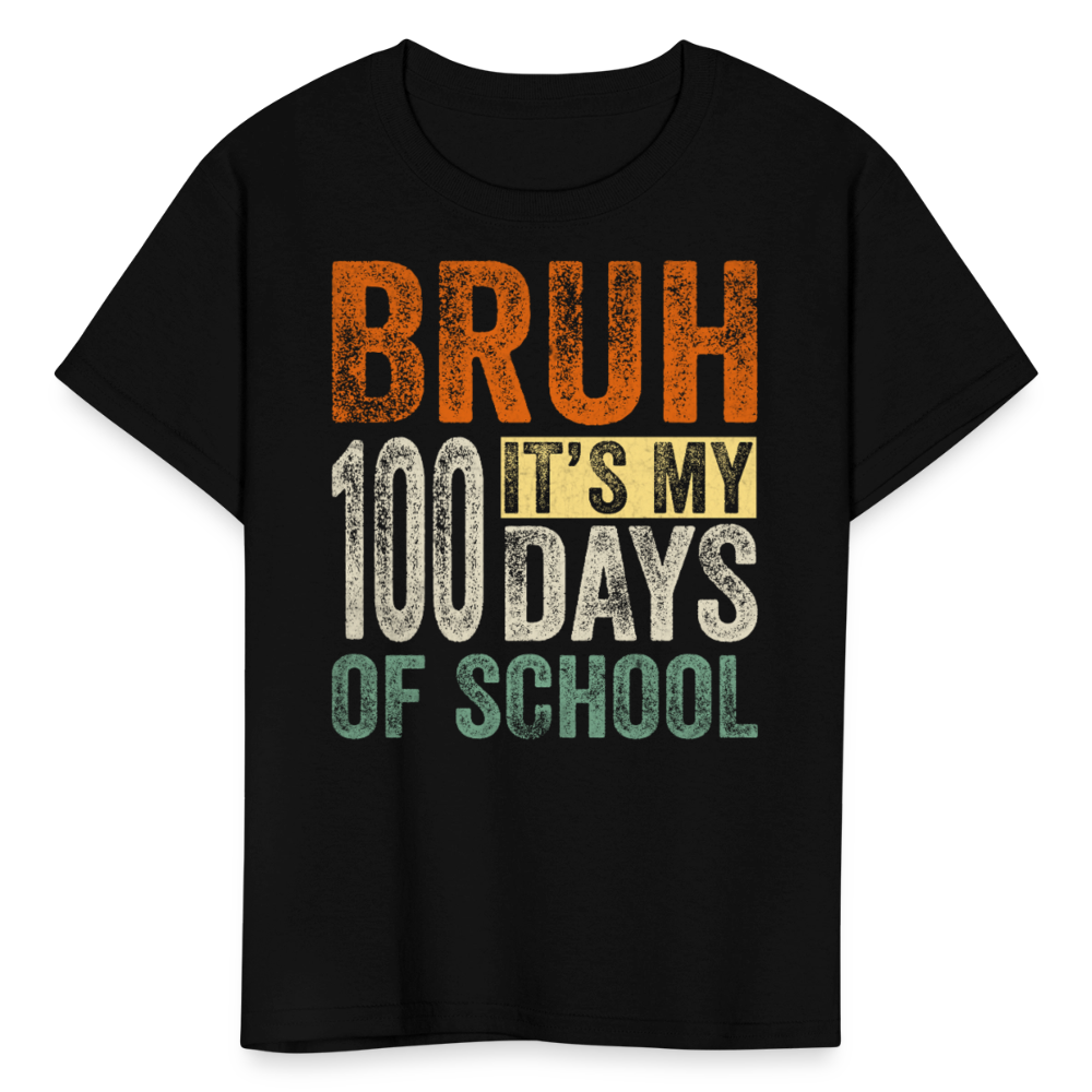 100 Days Of School Shirt For Kids School Milestone T-shirt - black