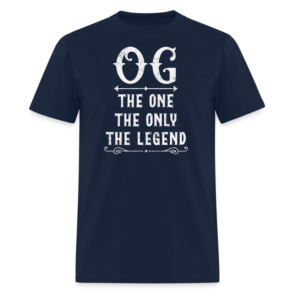 OG The One The Only The Legend Tee Original Gangster T-Shirt - navy