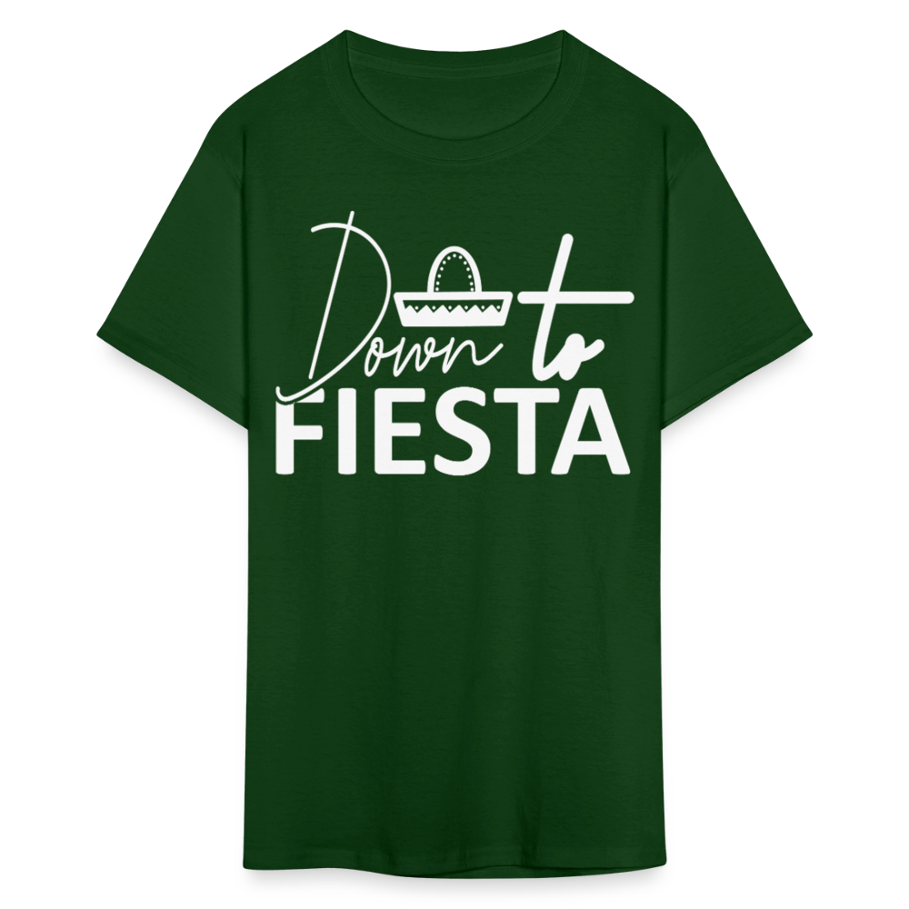 Down to Fiesta Party Shirt Funny Cinco de Mayo T-shirt - forest green