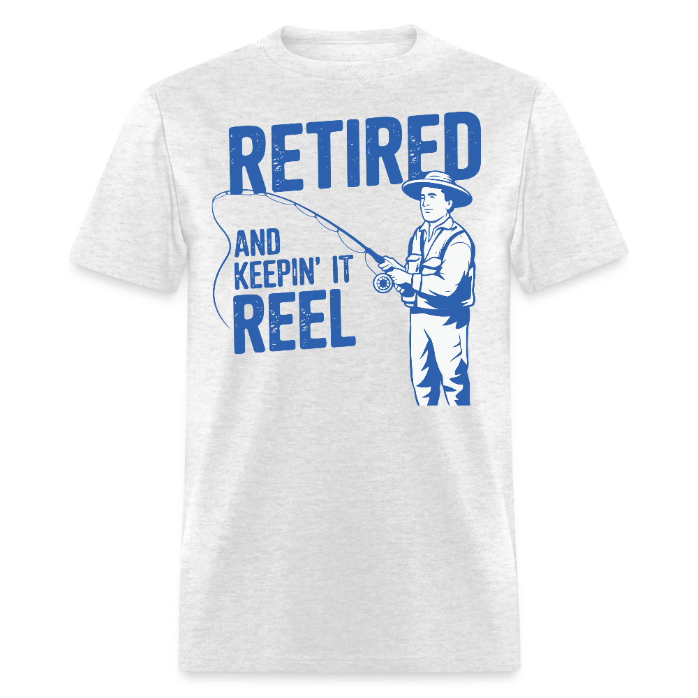 Retired And Keeping It Reel Retirement Gift T-shirt - light heather gray