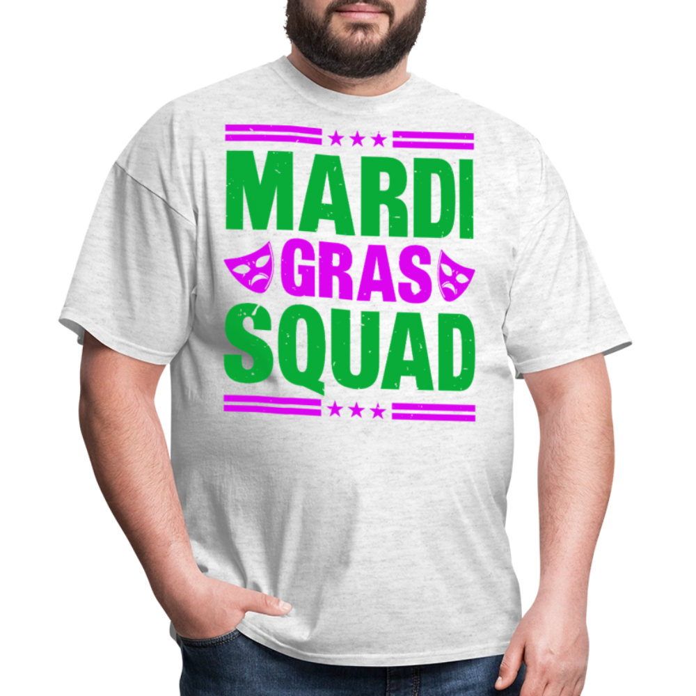 Mardi Gras Squad Shirt for Groups New Orleans Festival T-Shirt - light heather gray