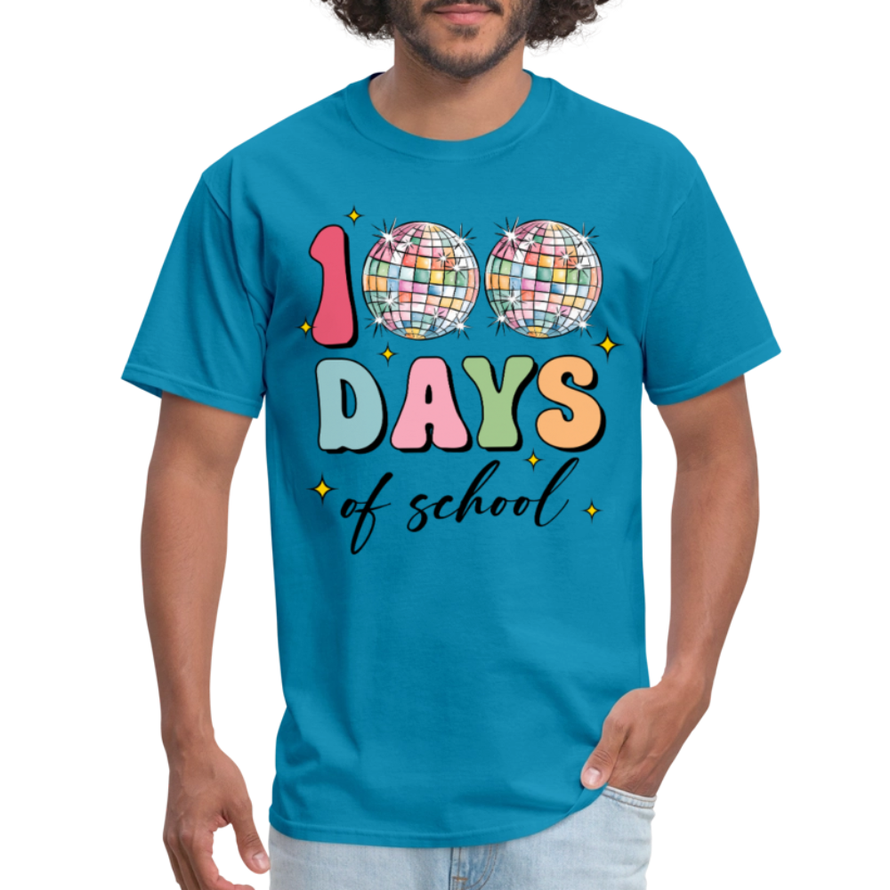 Colorful Teacher Appreciation Gifts Best 100Days Of School T-shirt - turquoise