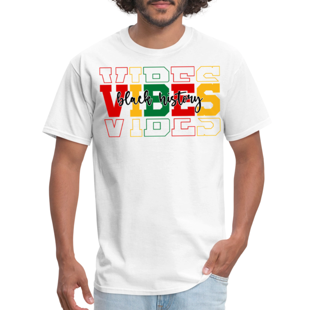 African American Heritage Shirt With Vibrant Design Black History Vibes T-shirt - white