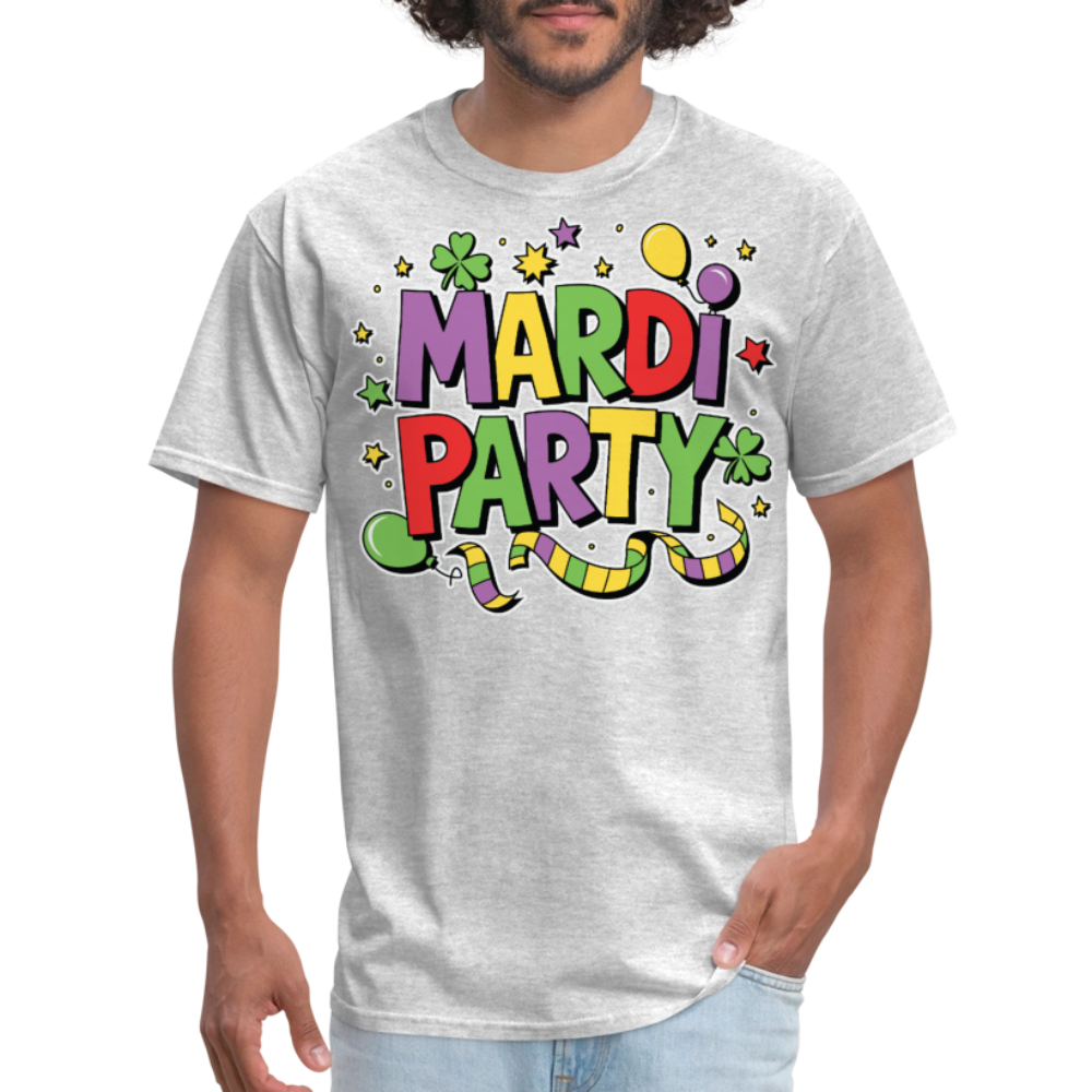 Mardi Gras Party Shirt For Men and Women New Orleans Festival T-shirt - heather gray