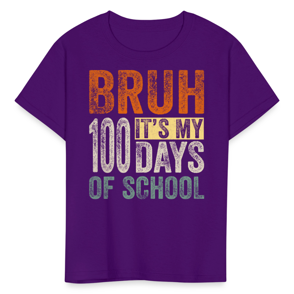 100 Days Of School Shirt For Kids School Milestone T-shirt - purple