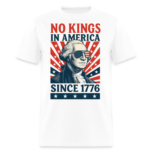 No Kings In America Patriotic 1776 USA T-Shirt - white