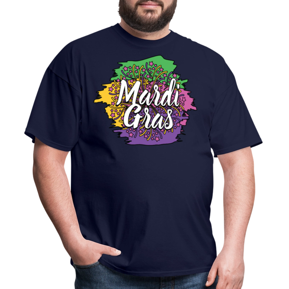 Mardi Gras Graphic Shirt For Men and Women Funny and Trendy Mardi Gras T-Shirt - navy