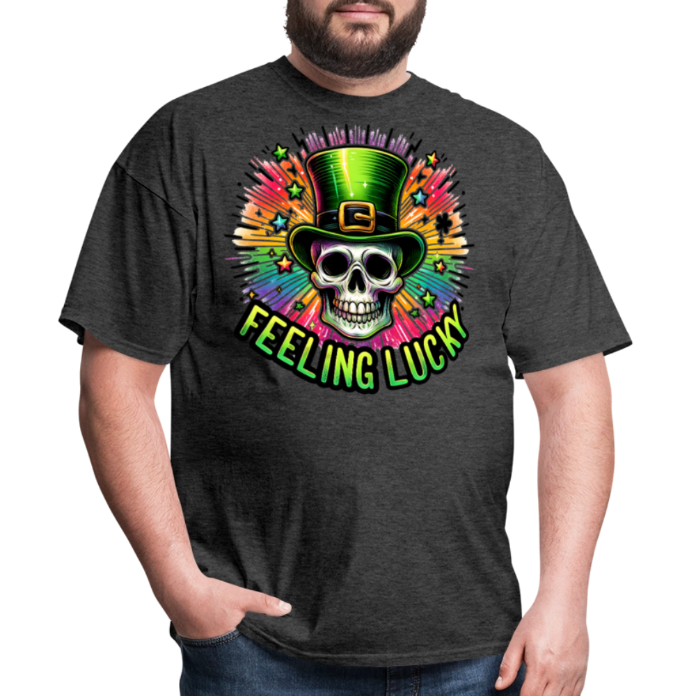 Feeling Lucky Graphic Tee For St Paddy’s T-shirt - heather black