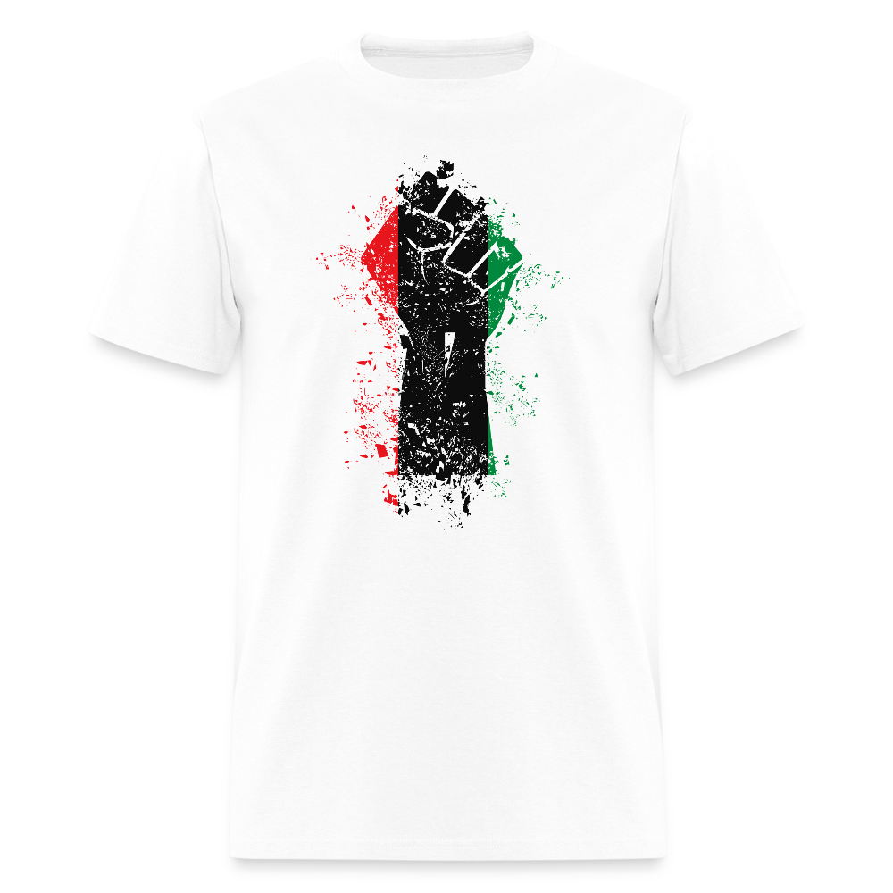 Black Empowerment Fist African Pride T-Shirt - white