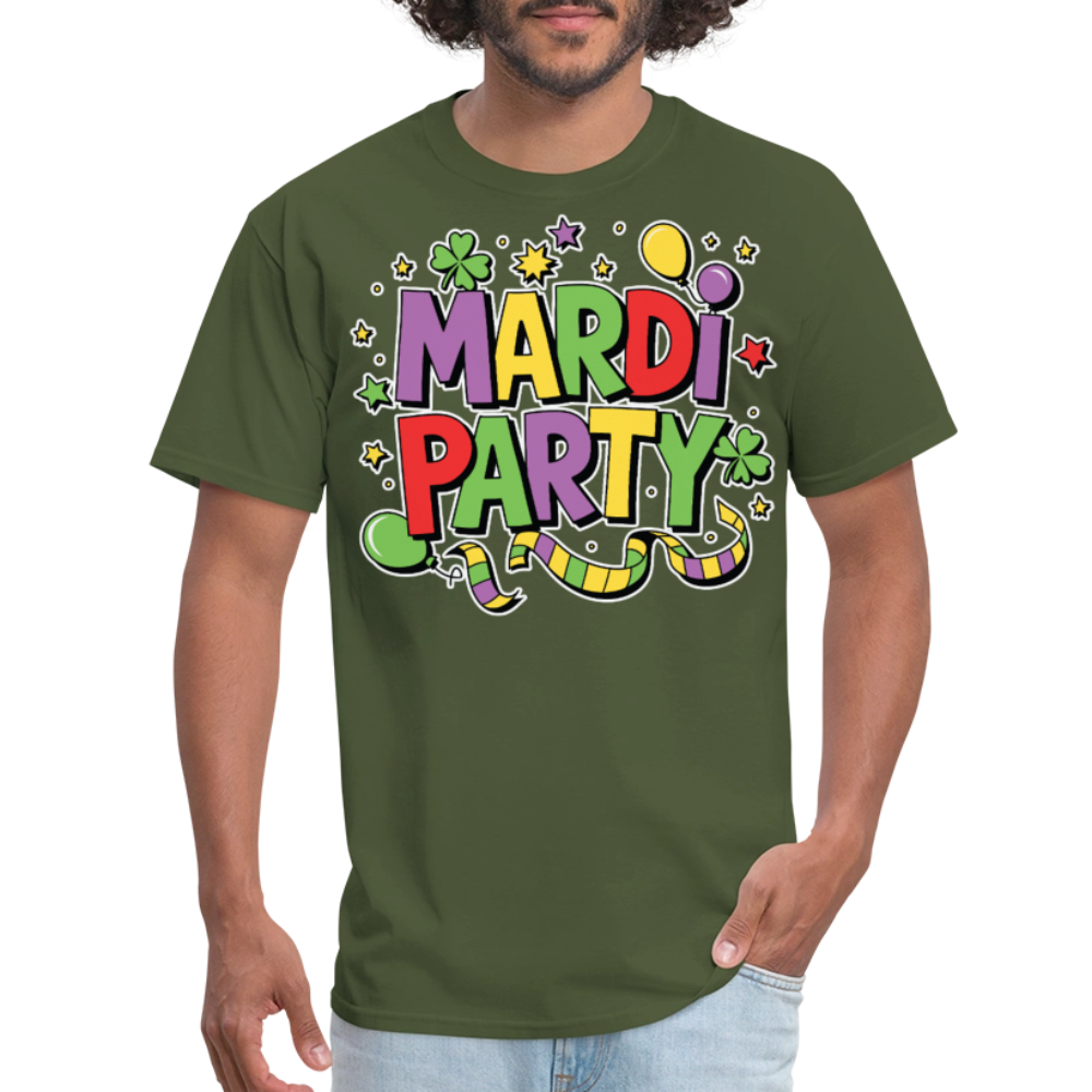 Mardi Gras Party Shirt For Men and Women New Orleans Festival T-shirt - military green