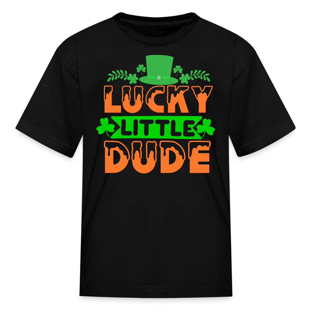 Lucky Little Dude Cute St Patrick’s Day Kids T-shirt - black