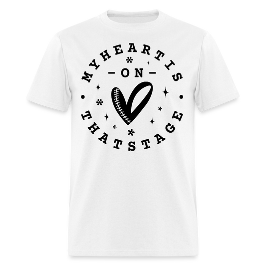 Dance Mom Gift Stage Heart T-shirt - white