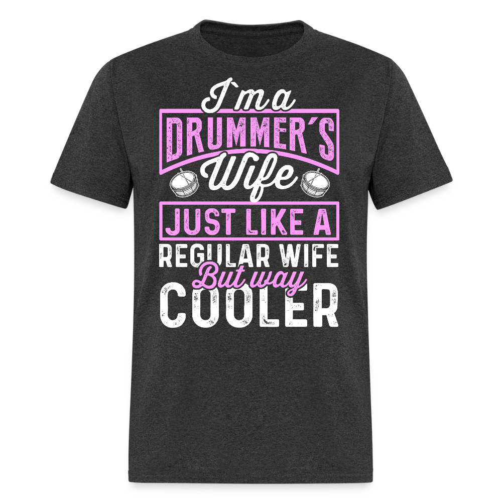 Musician Wife Tee For Drummers T-shirt - heather black