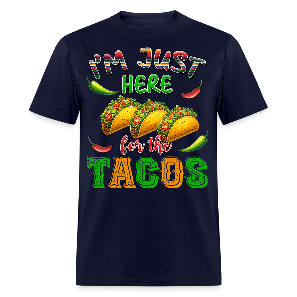 Mexican Food Graphic Tee For Taco Lovers Funny Tacos T-shirt - navy