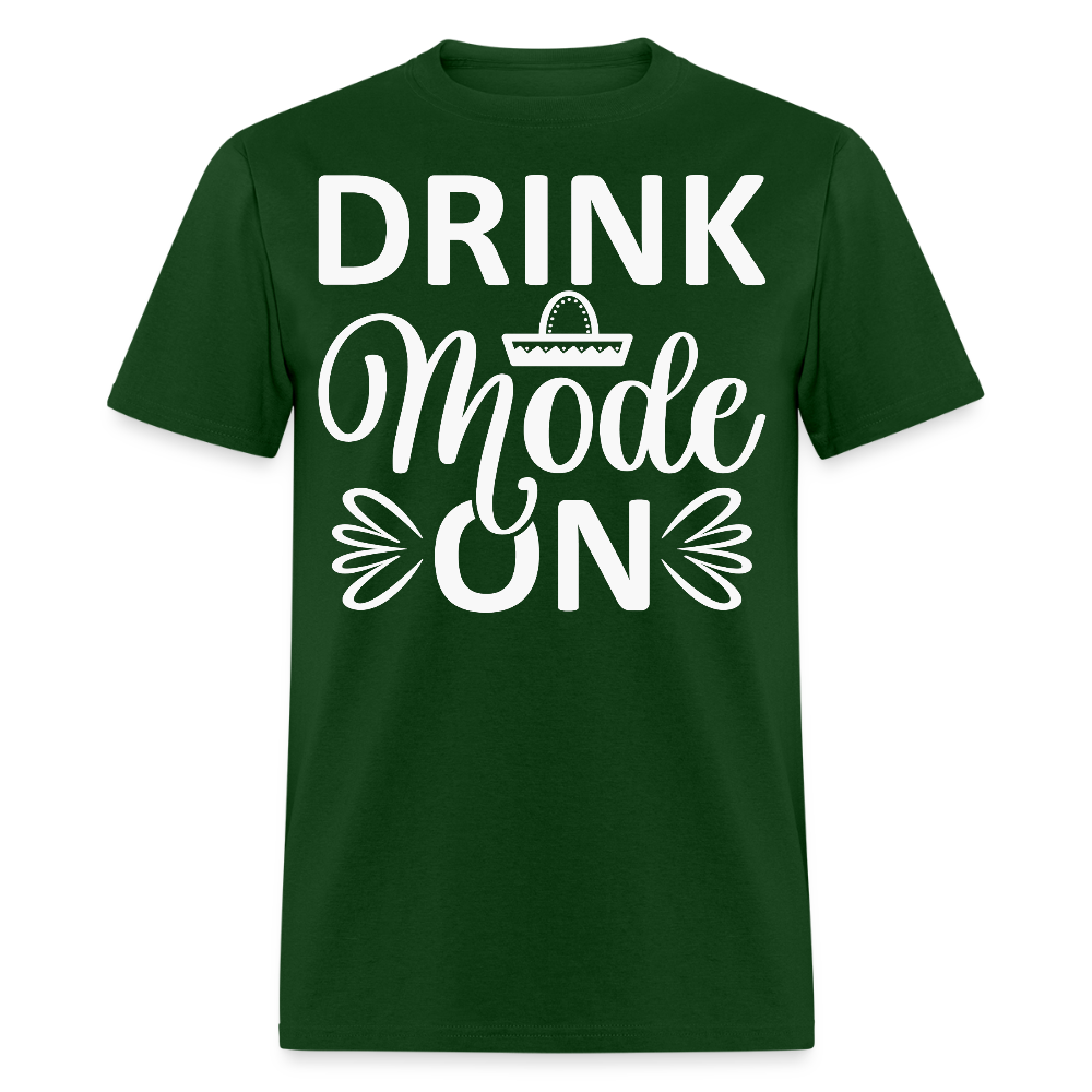 Fiesta Mode On Funny Drinking Party T-Shirt - forest green