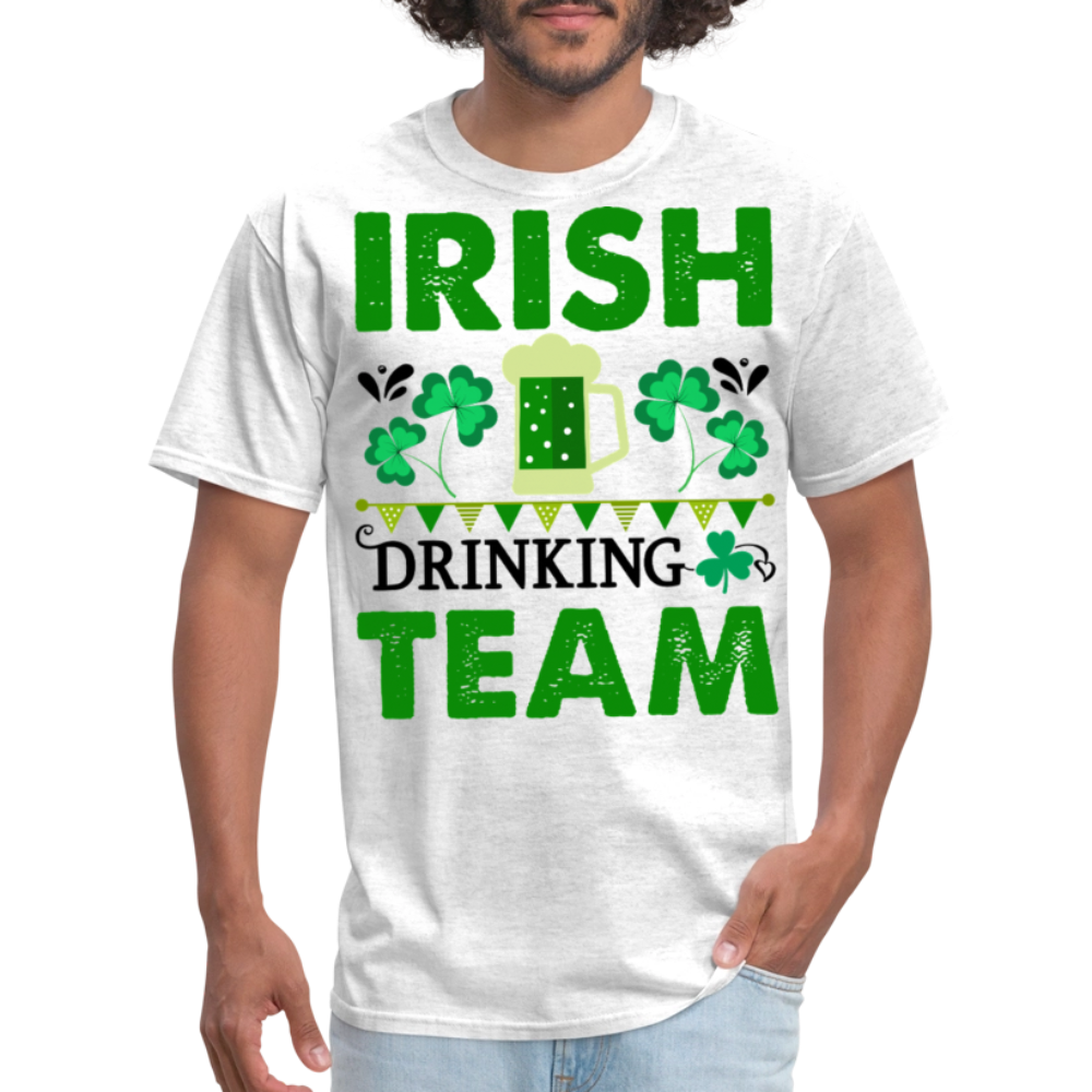 St Patrick’s Day Beer Mug Shamrock T-shirt - light heather gray