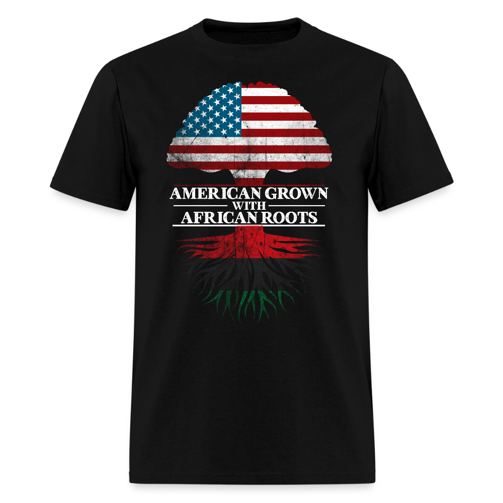 American Grown With African Roots T-Shirt - black