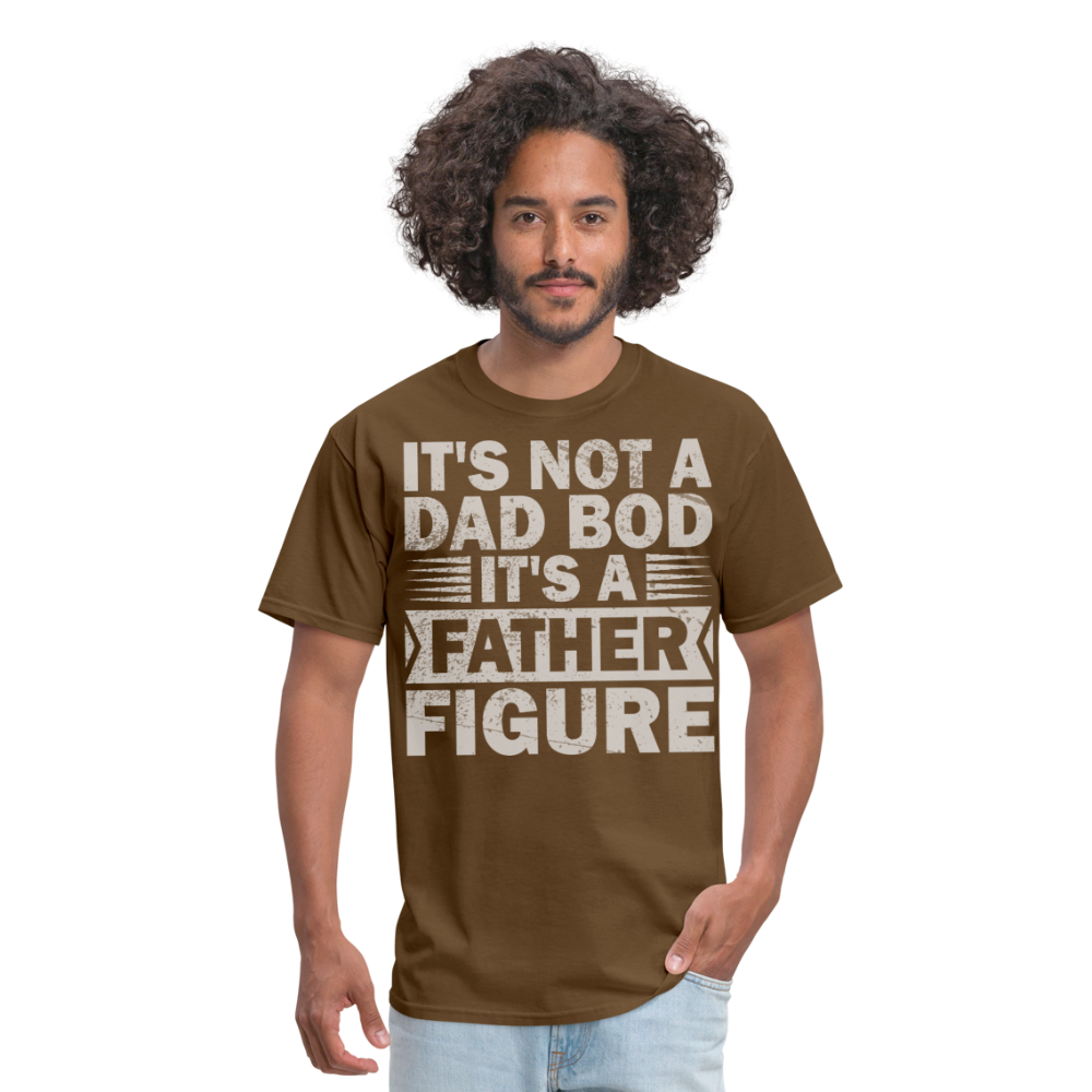 Funny Dad Bod T-shirt For Men Father Figure Shirt - brown