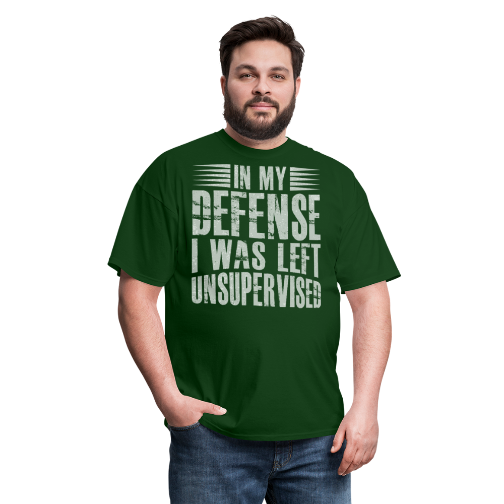 Unique In My Defense Graphic Tees Unisex Classic T-Shirt - forest green