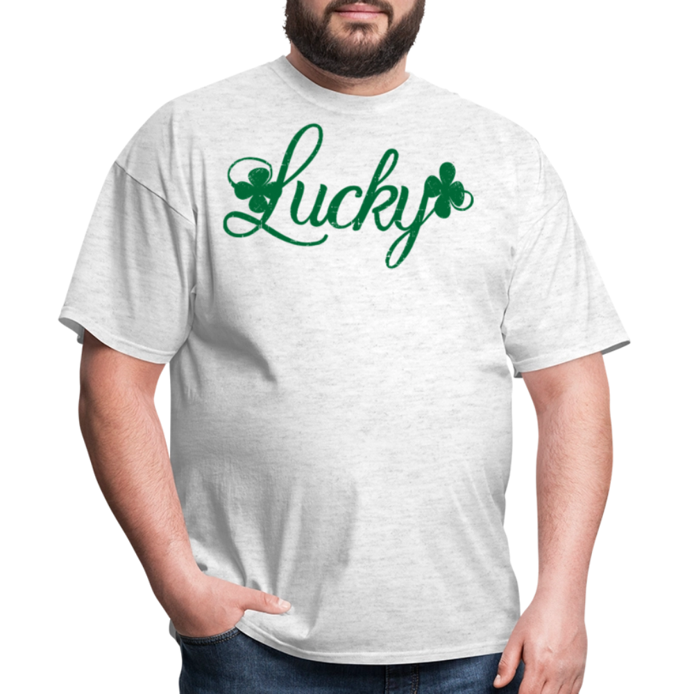 St Patrick’s Day Lucky Shamrock T-shirt - light heather gray